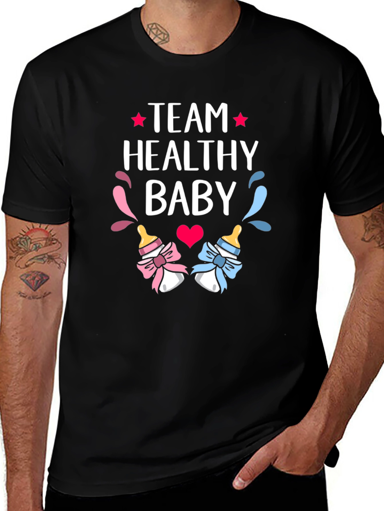 Team Healthy Baby Gender Reveal T-Shirt