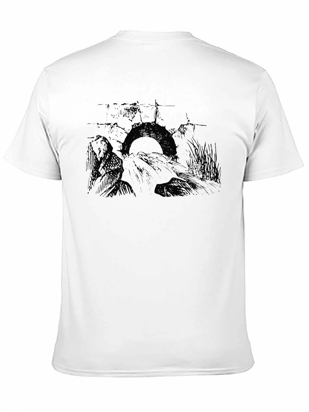 Mens Black Graphic T-Shirt - Tire Swing Design