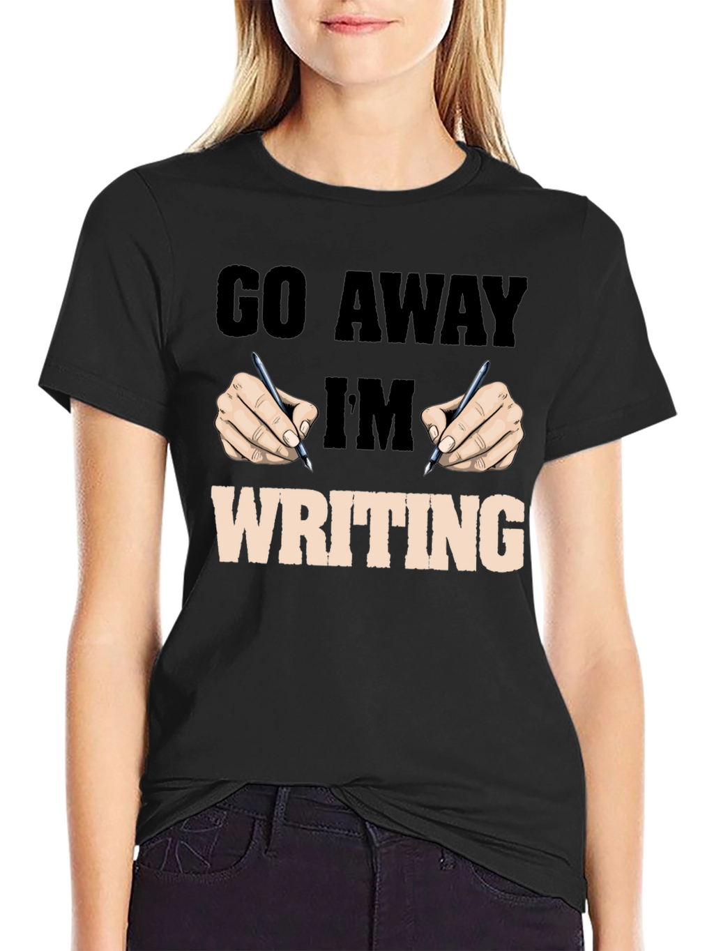 Go Away Im Writing Graphic Tee
