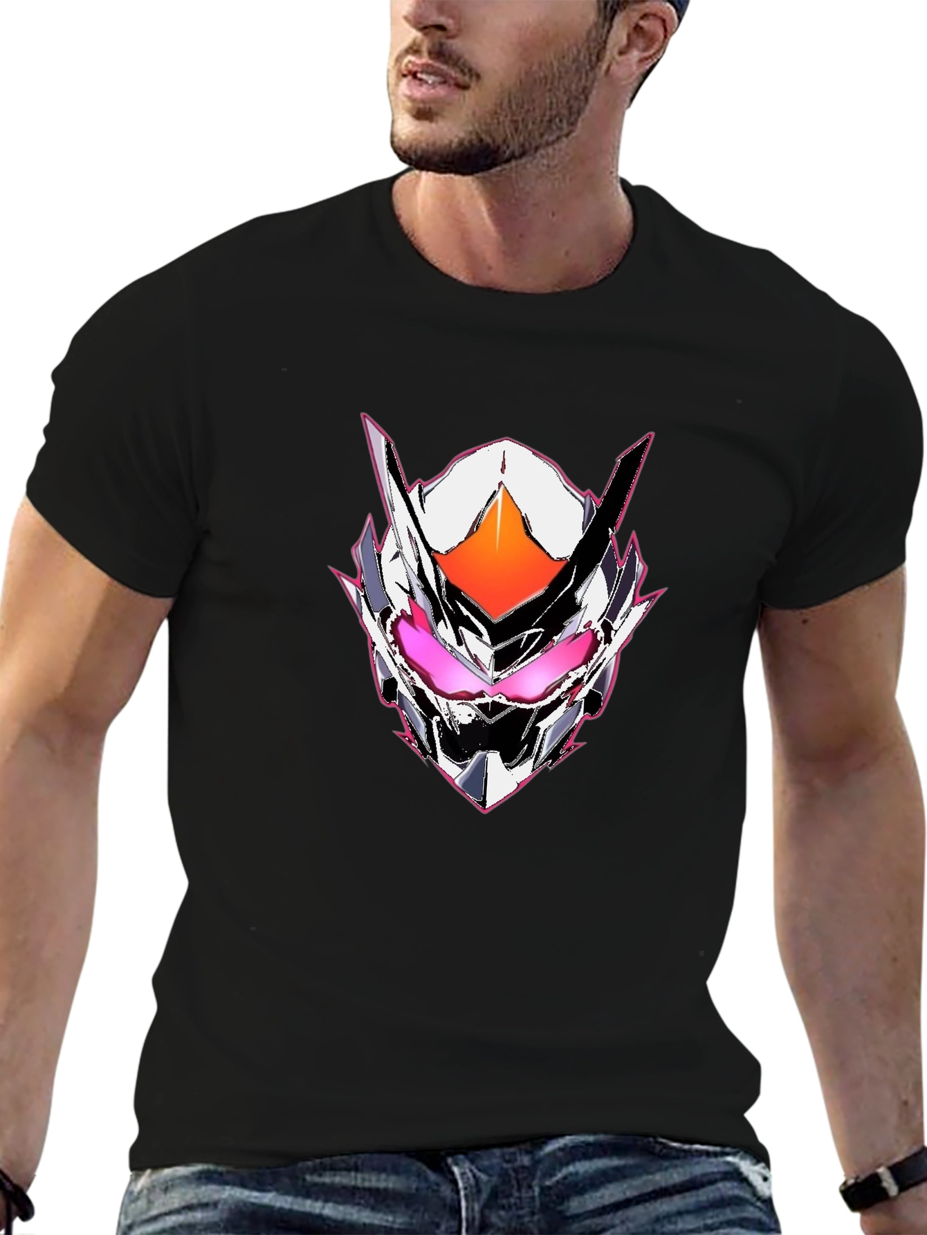 Cyberpunk Mask Graphic Tee - Black