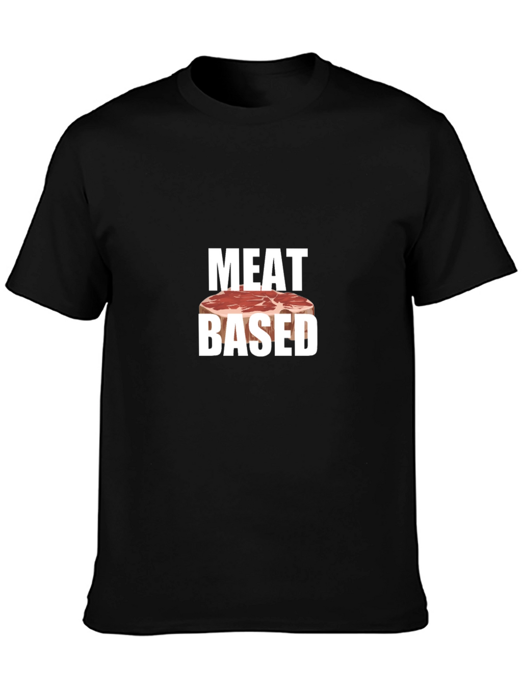 Meat Based Graphic T-Shirt - Black Cotton Tee