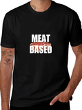 Meat Based Graphic T-Shirt - Black Cotton Tee