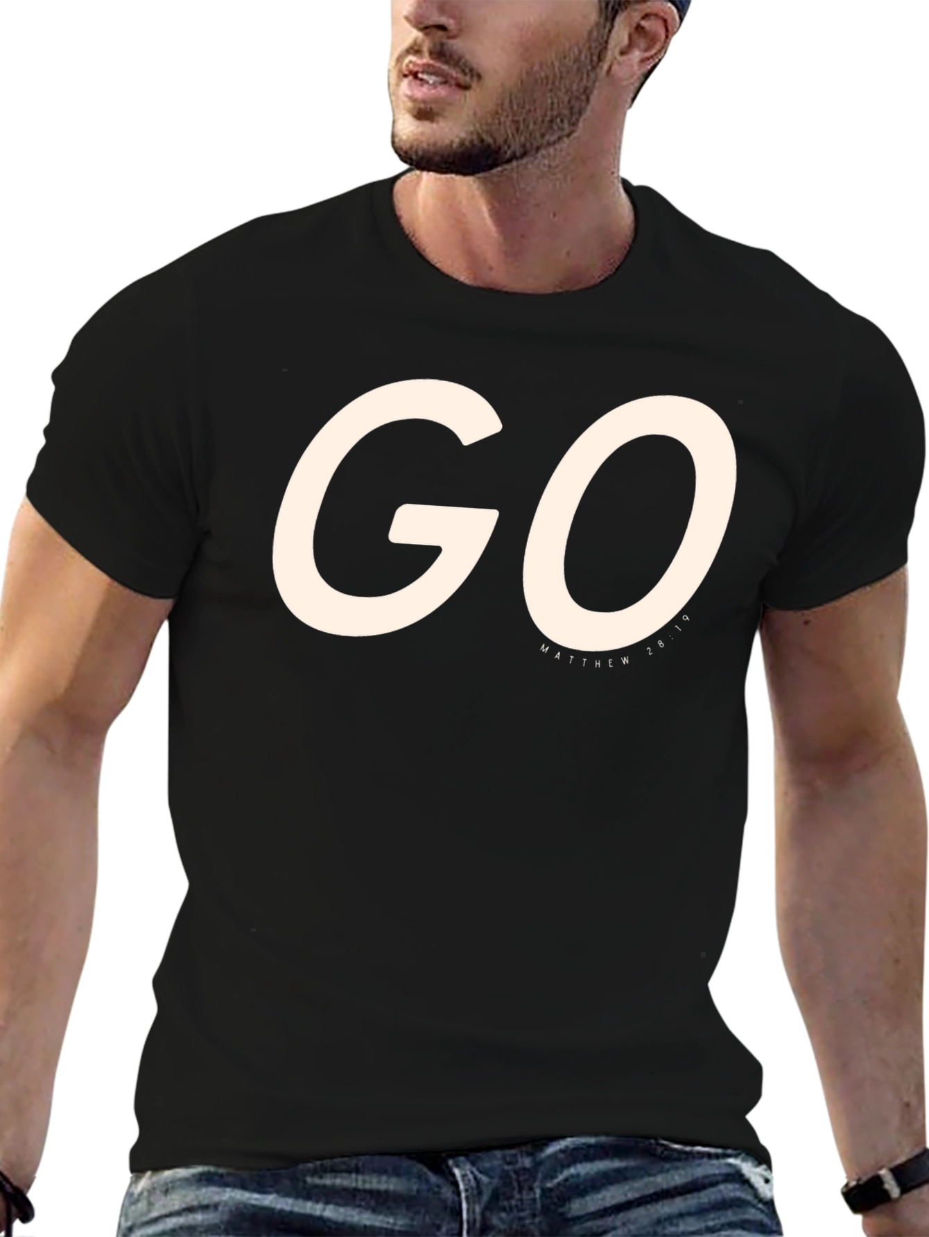 Go Matthew 28:19 Graphic Tee - Religious T-Shirt