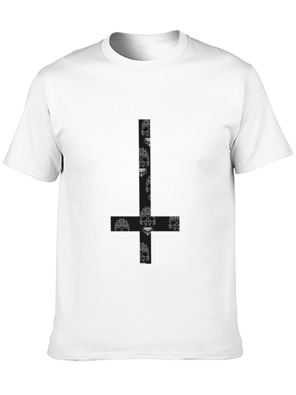 Skull Cross Graphic T-Shirt - Black