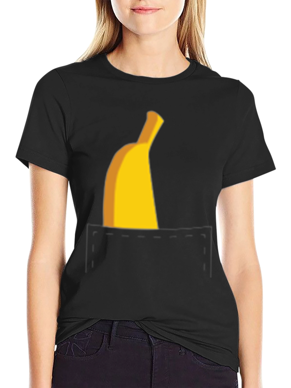Banana Pocket Graphic Tee - Funny Casual T-Shirt