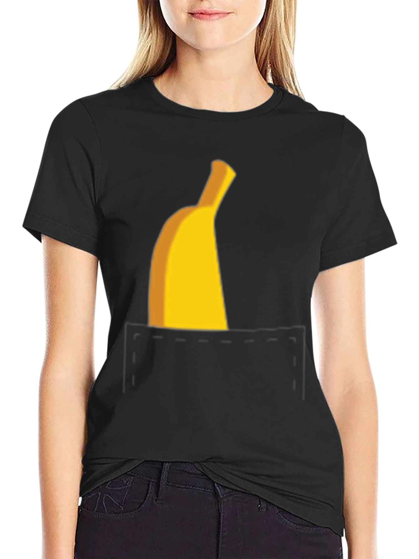 Banana Pocket Graphic Tee - Funny Casual T-Shirt