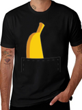 Banana Pocket Graphic Tee - Funny Casual T-Shirt