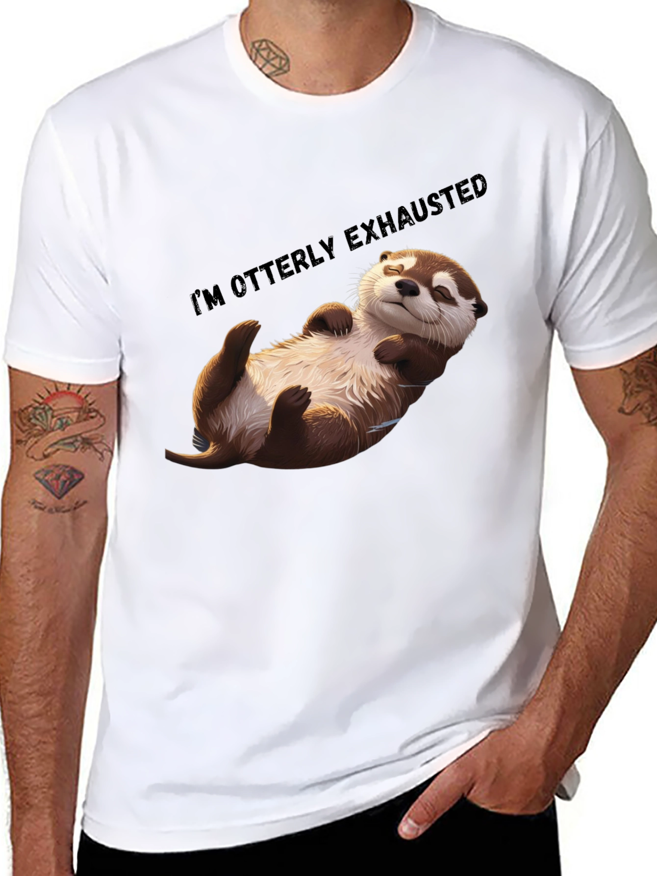 Otterly Exhausted T-Shirt - Comfy Casual Wear