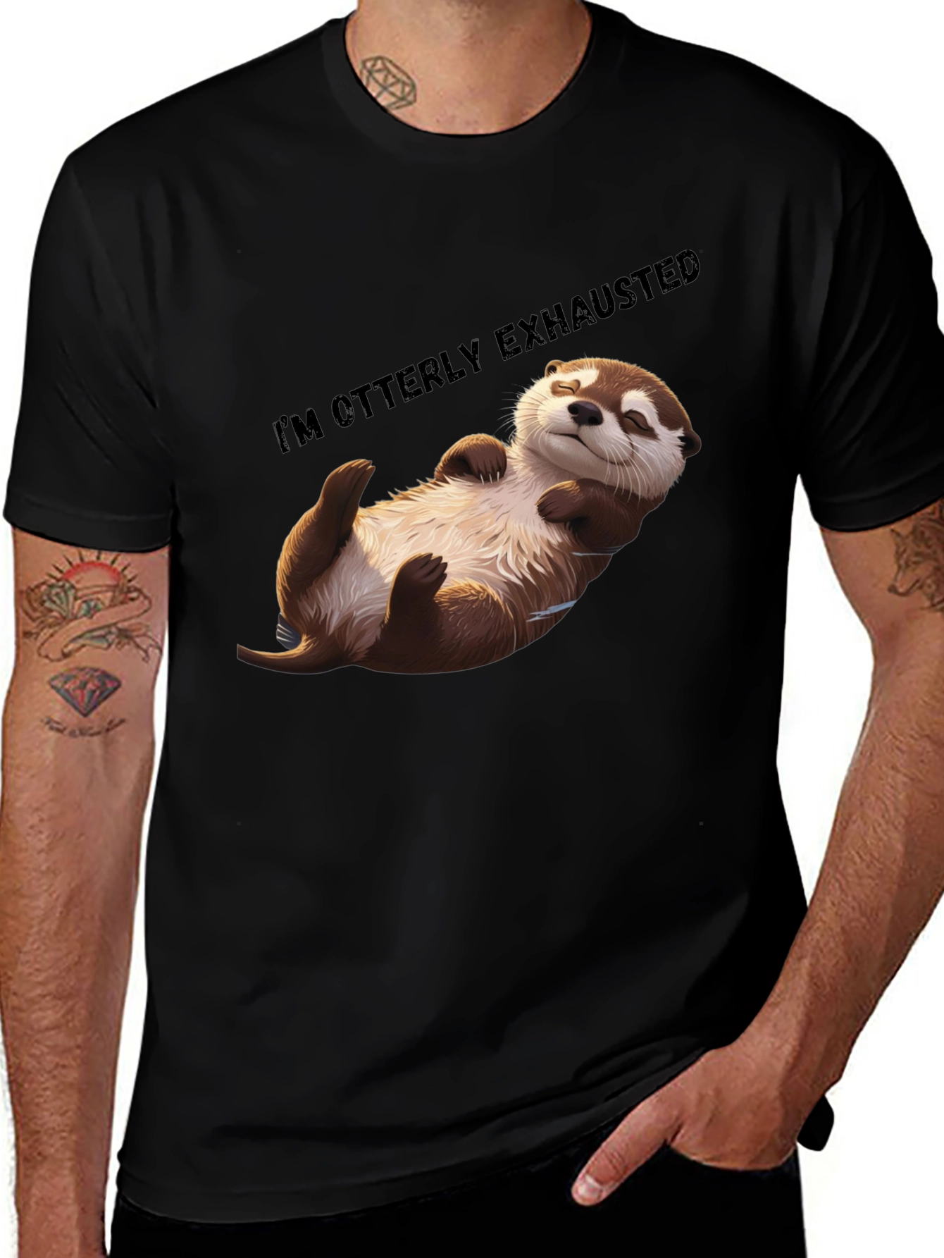 Otterly Exhausted T-Shirt - Comfy Casual Wear
