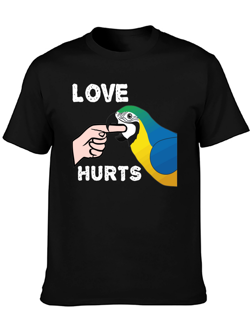 Love Hurts Parrot T-Shirt Funny Bird Lover Tee