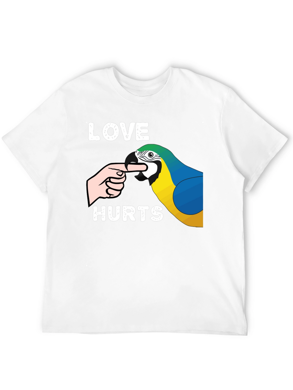 Love Hurts Parrot T-Shirt Funny Bird Lover Tee
