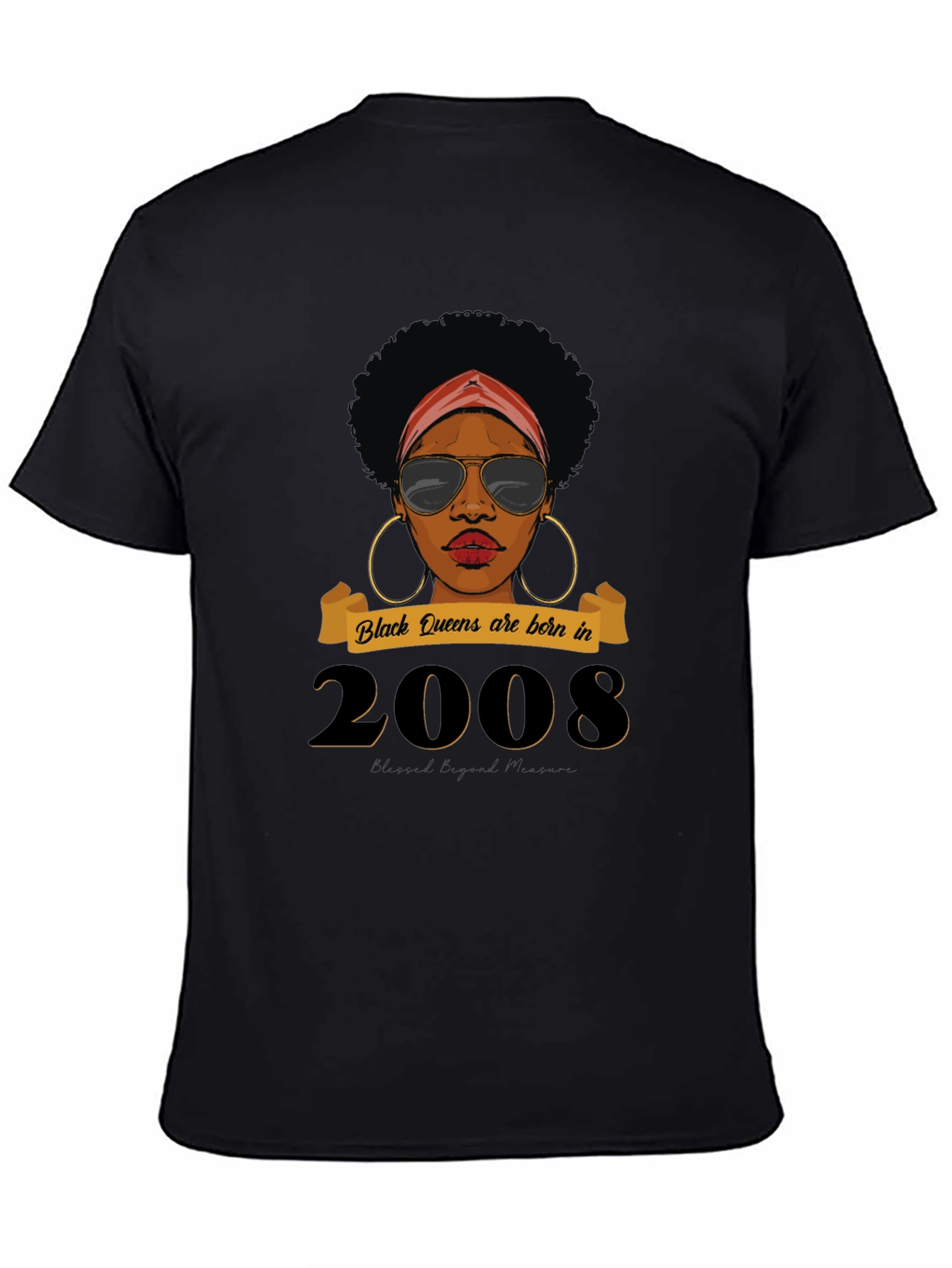 Black Queens Born in 2008 Graphic Tee
