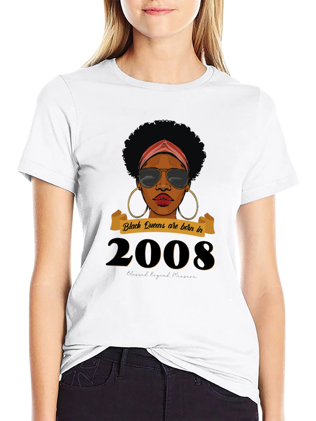 Black Queens Born in 2008 Graphic Tee