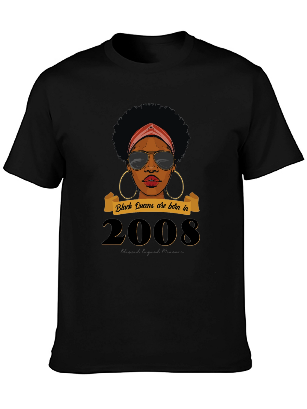 Black Queens Born in 2008 Graphic Tee