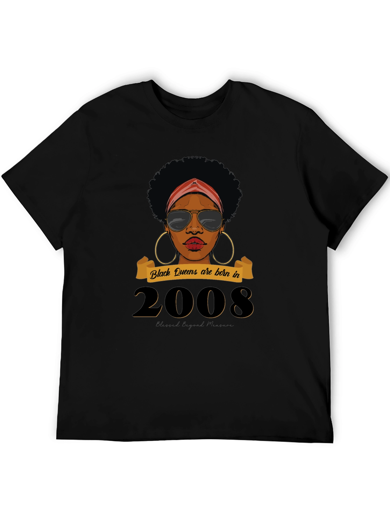 Black Queens Born in 2008 Graphic Tee