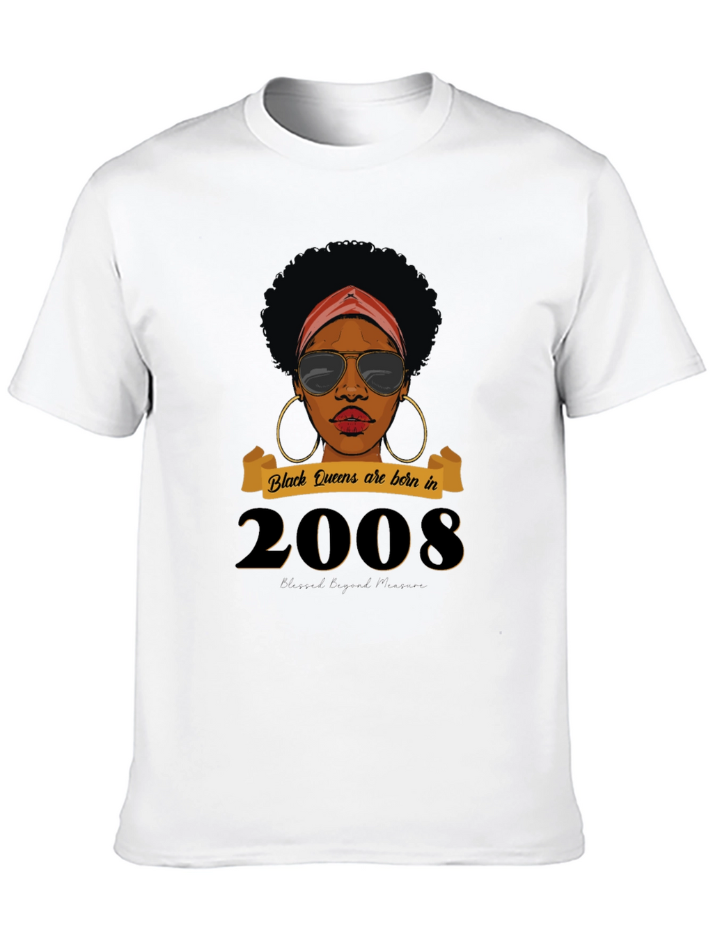Black Queens Born in 2008 Graphic Tee