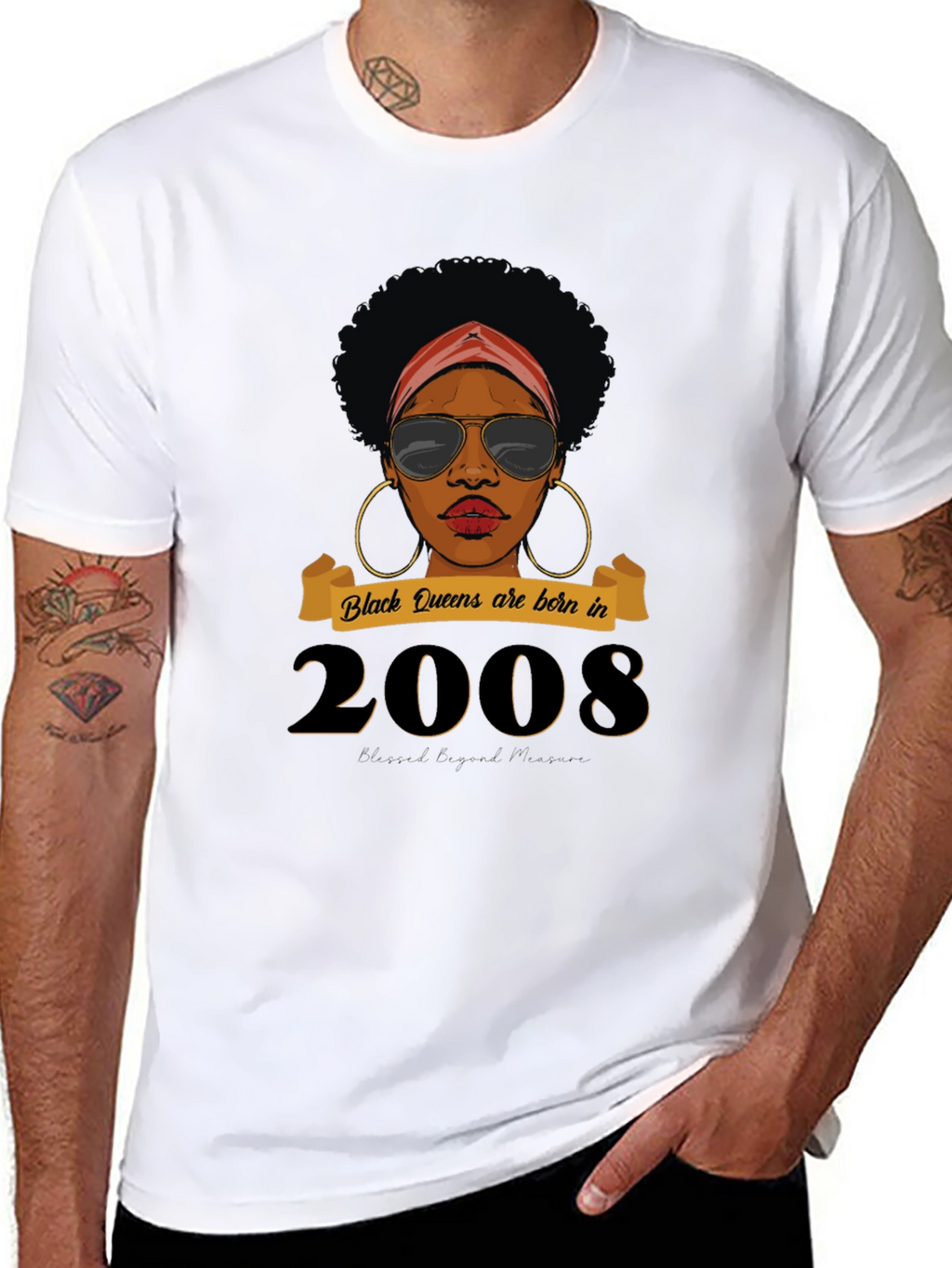 Black Queens Born in 2008 Graphic Tee