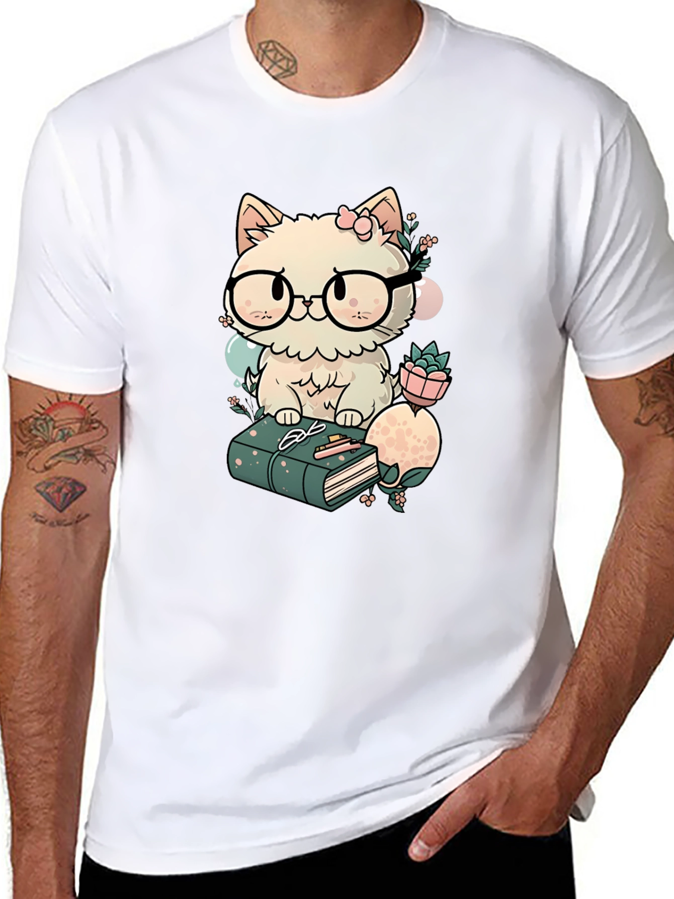 Cat with Glasses T-Shirt