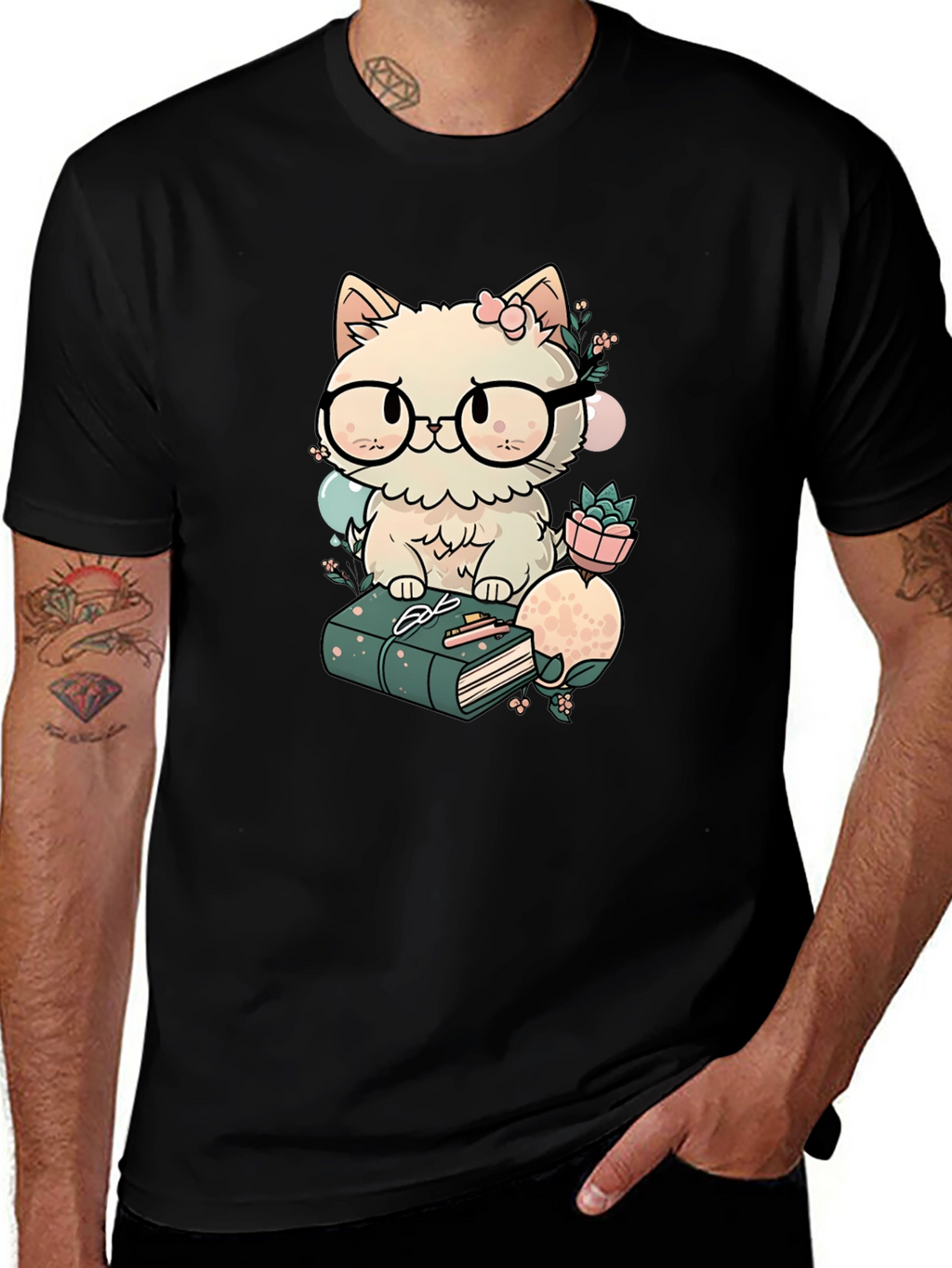 Cat with Glasses T-Shirt