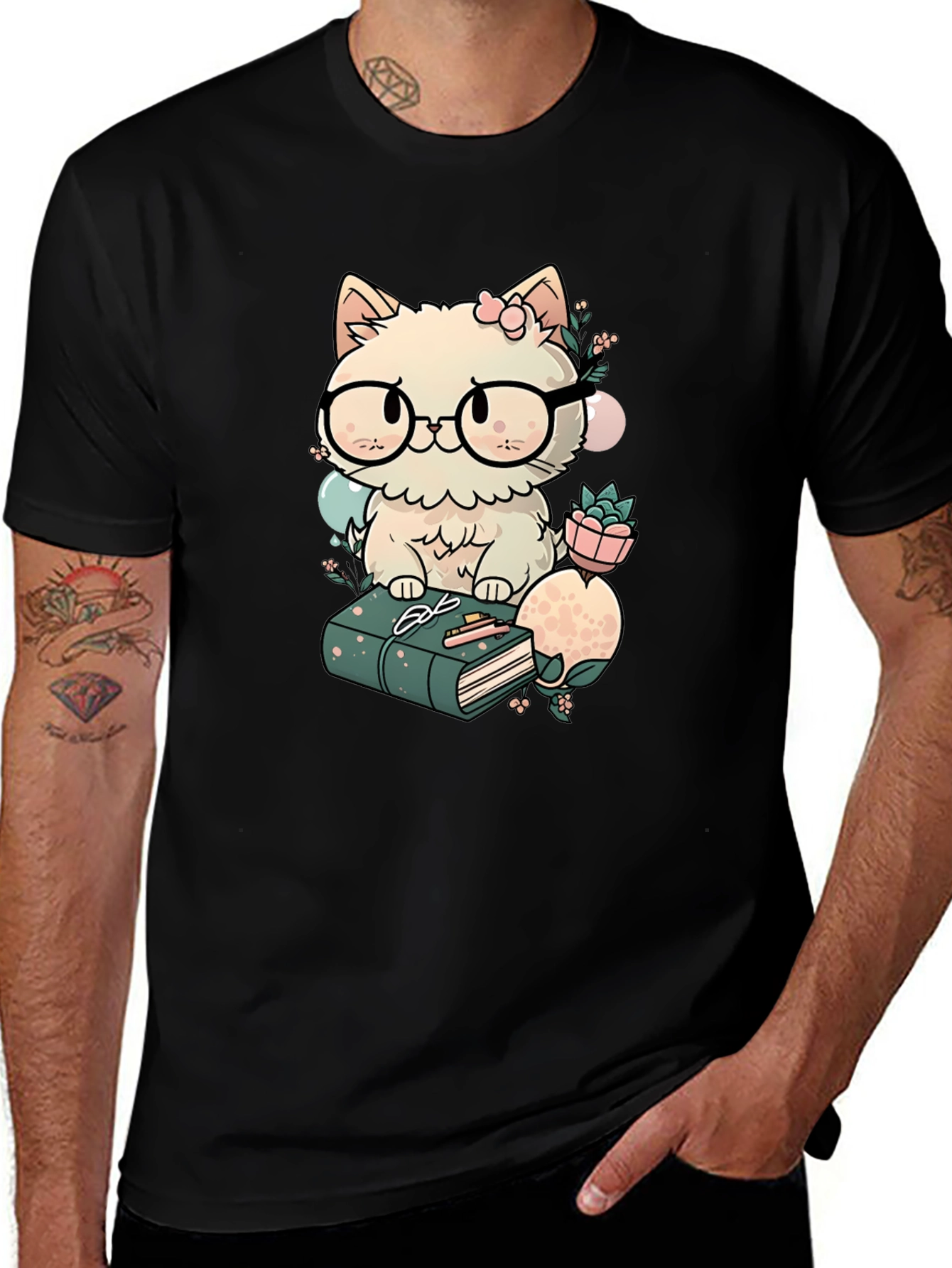Cat with Glasses T-Shirt