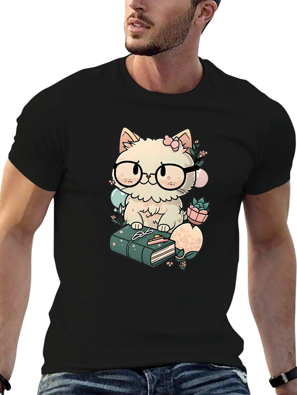 Cat with Glasses T-Shirt