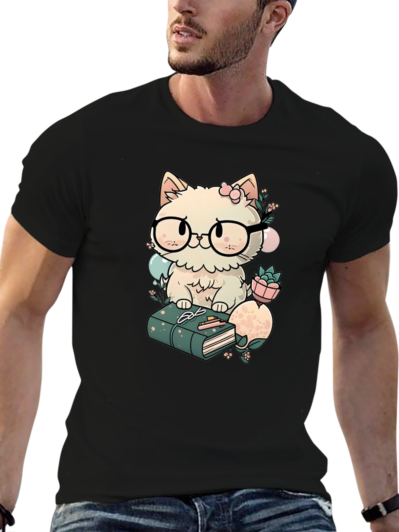 Cat with Glasses T-Shirt