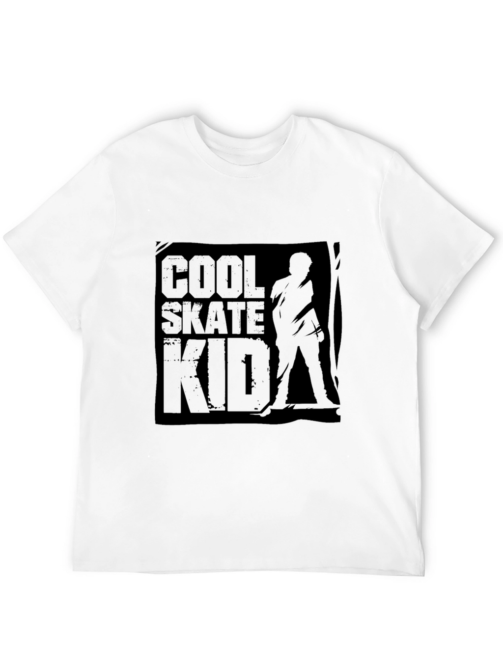 Cool Skate Kid Black Graphic Tee
