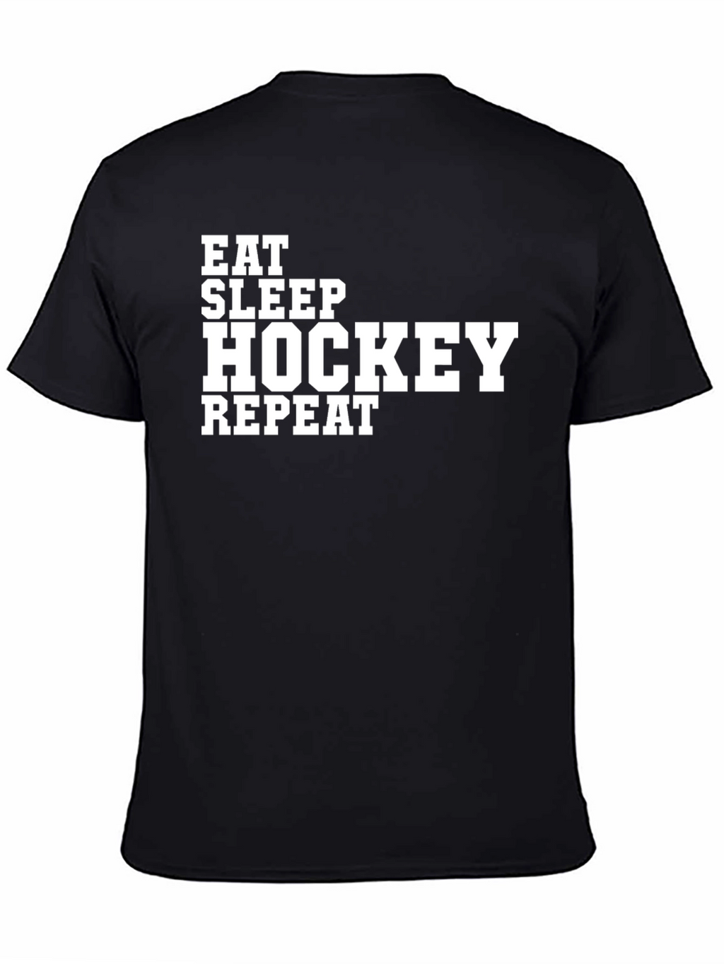 Eat Sleep Hockey Repeat Black T-Shirt