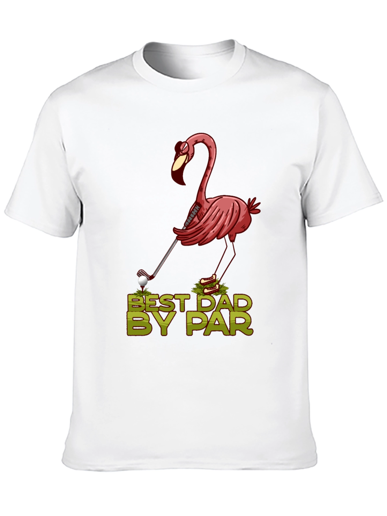 Best Dad By Par Flamingo Golf T-Shirt
