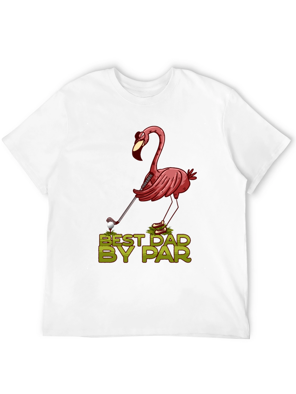 Best Dad By Par Flamingo Golf T-Shirt