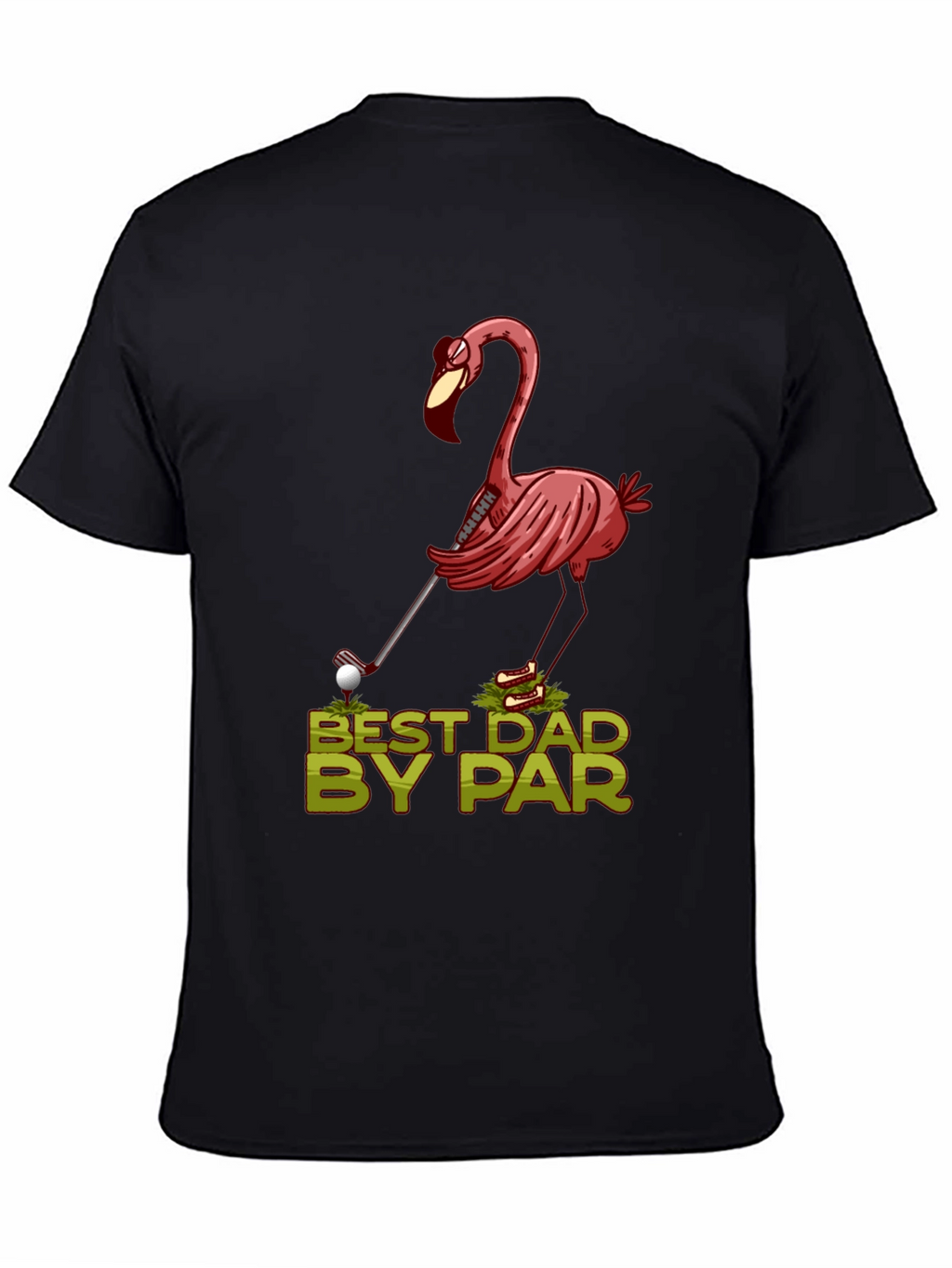 Best Dad By Par Flamingo Golf T-Shirt