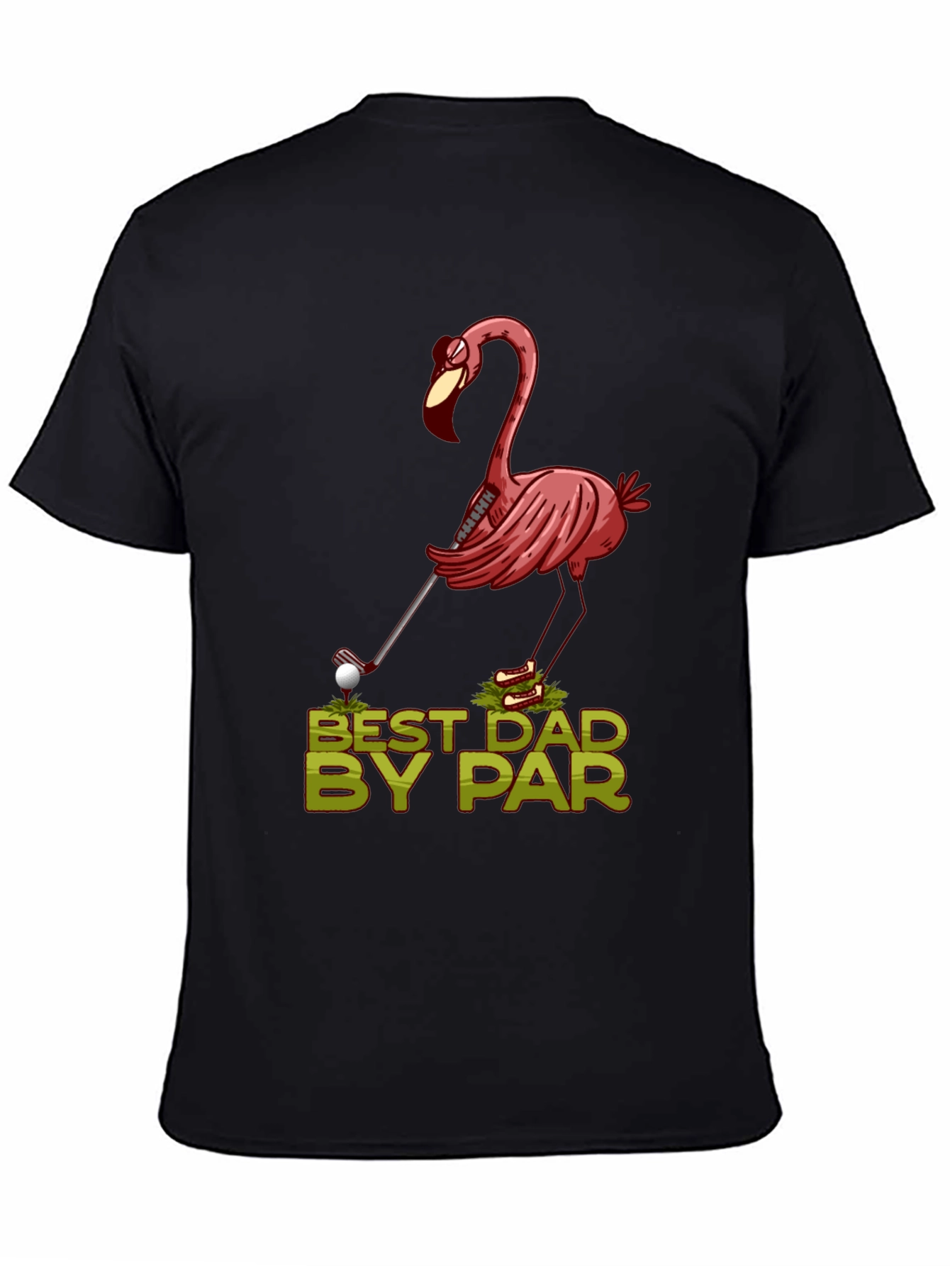 Best Dad By Par Flamingo Golf T-Shirt