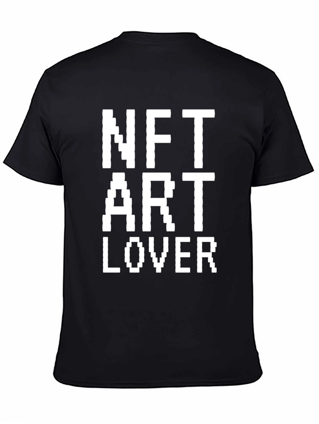 NFT Art Lover T-Shirt Black Pixelated Design