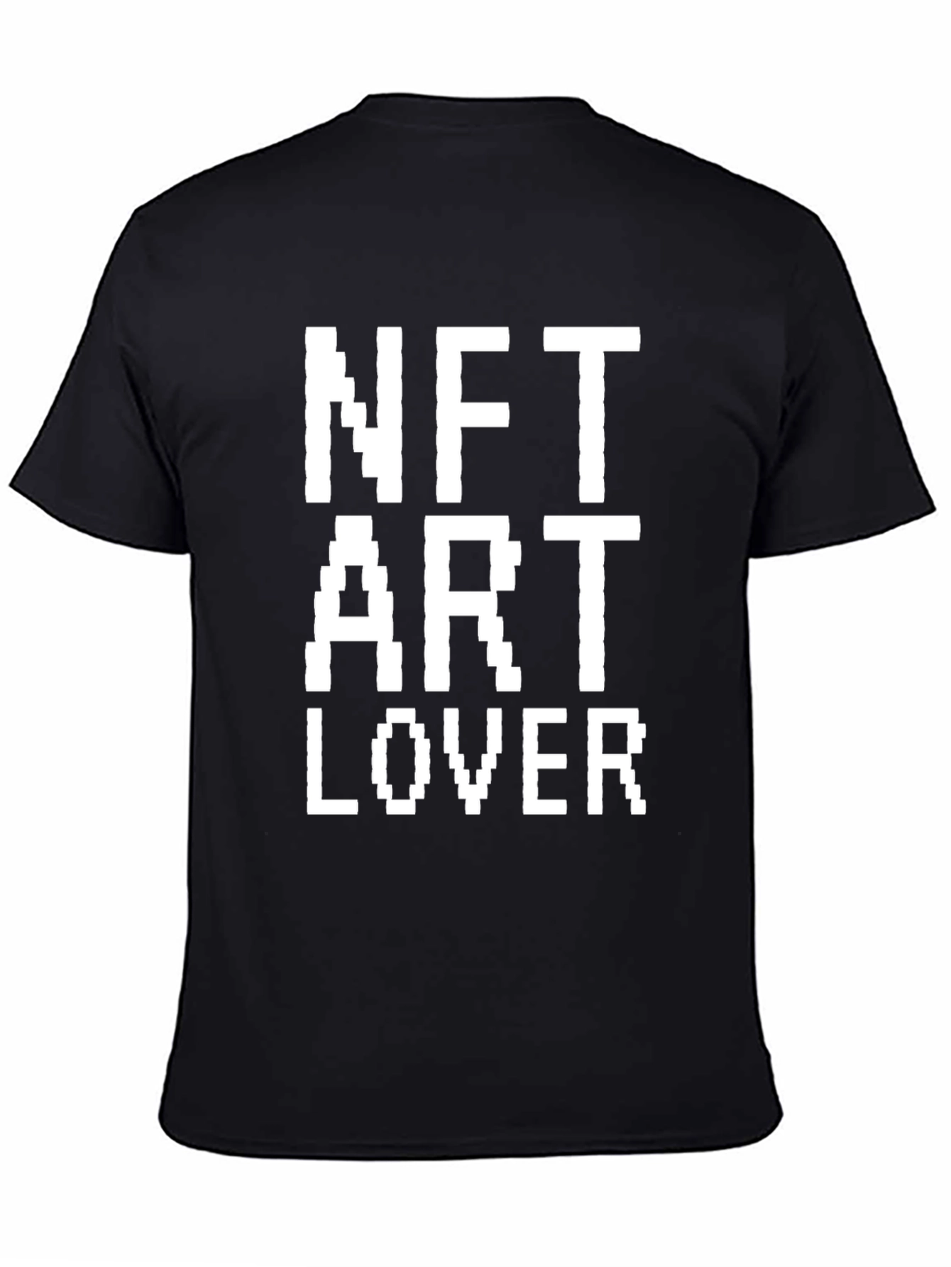NFT Art Lover T-Shirt Black Pixelated Design