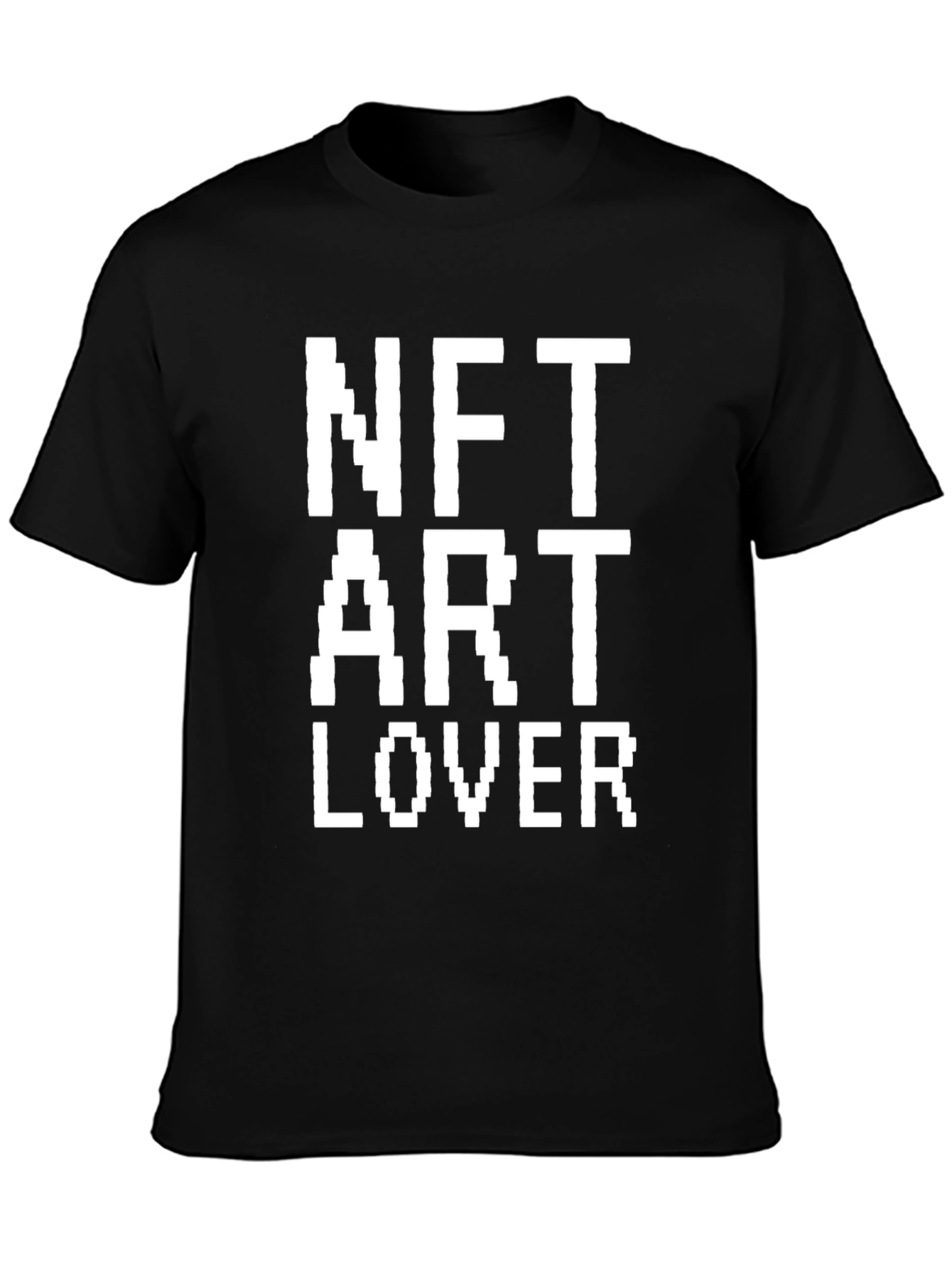 NFT Art Lover T-Shirt Black Pixelated Design