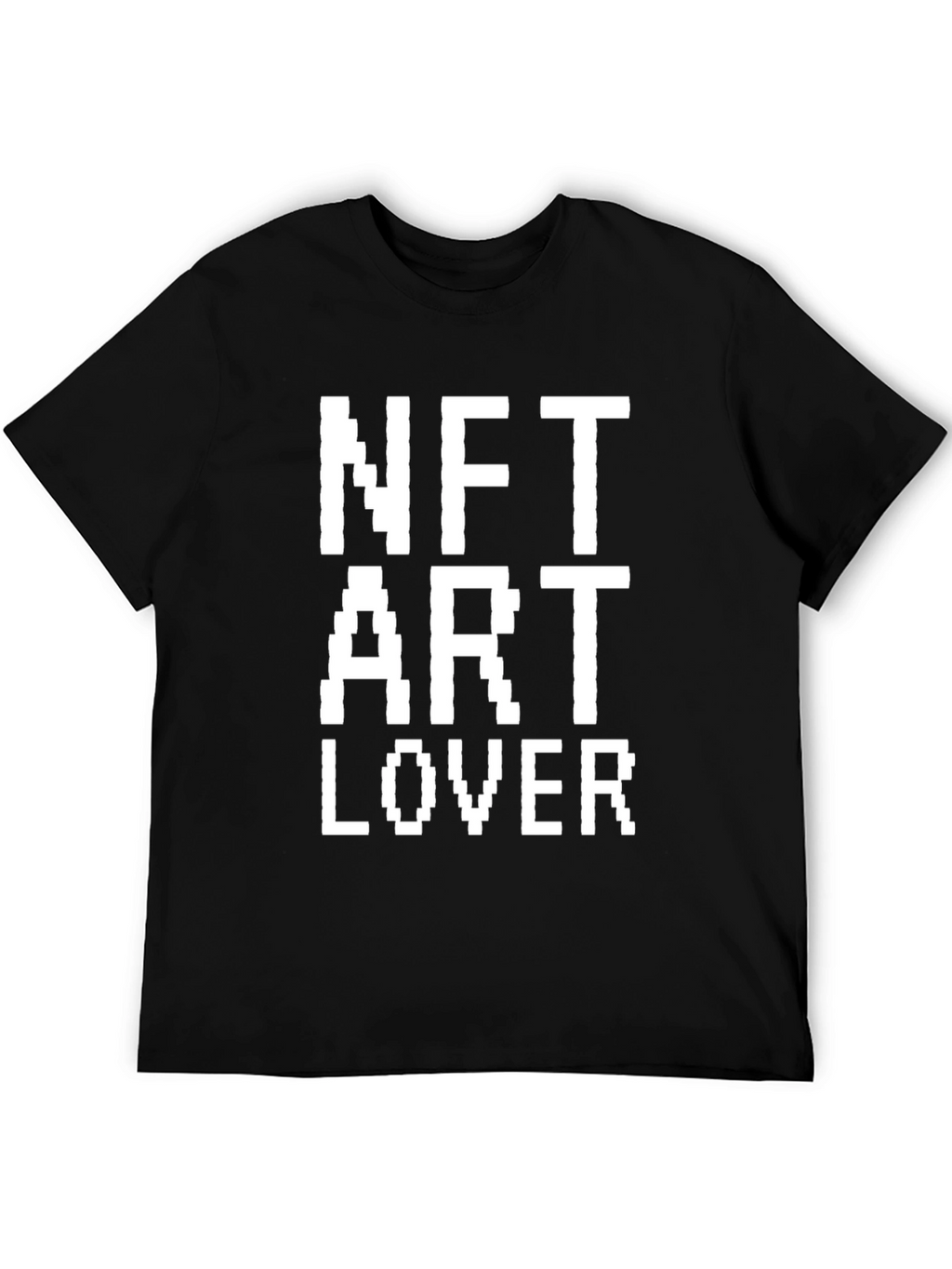 NFT Art Lover T-Shirt Black Pixelated Design