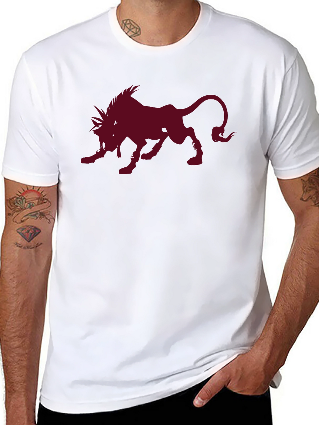 Red XIII Final Fantasy VII Black T-Shirt
