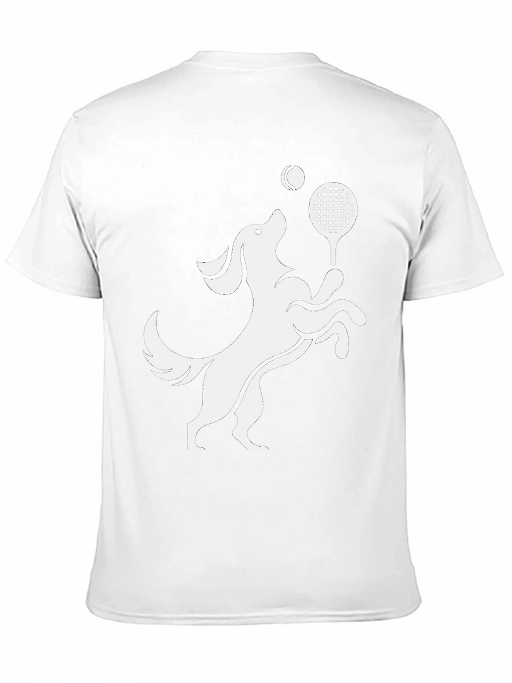 Dog Tennis Player Graphic Tee - Black