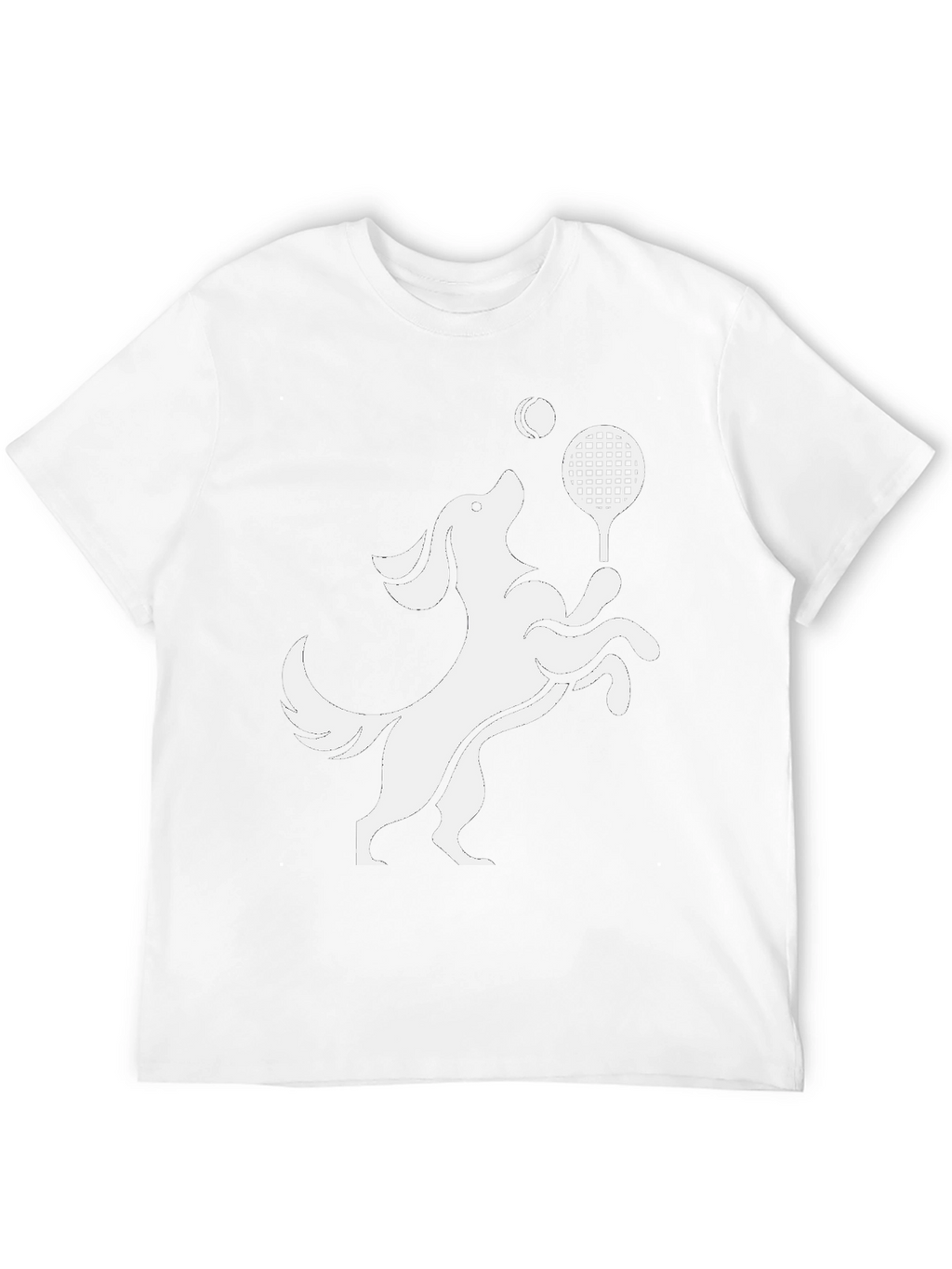 Dog Tennis Player Graphic Tee - Black