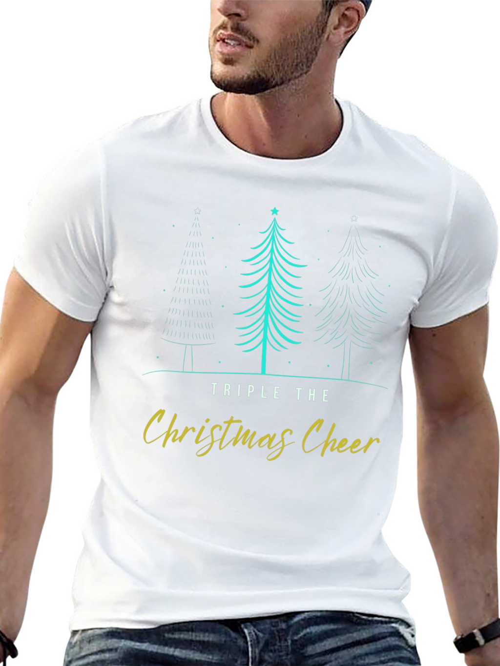 Triple Christmas Cheer Holiday T-Shirt