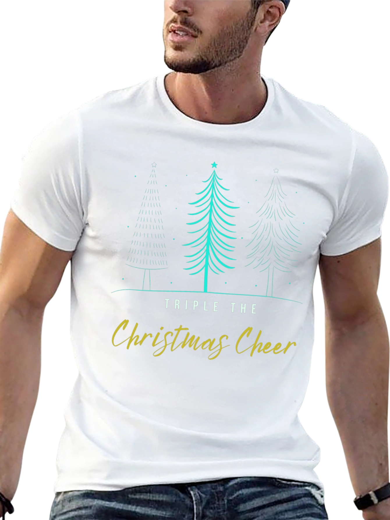 Triple Christmas Cheer Holiday T-Shirt