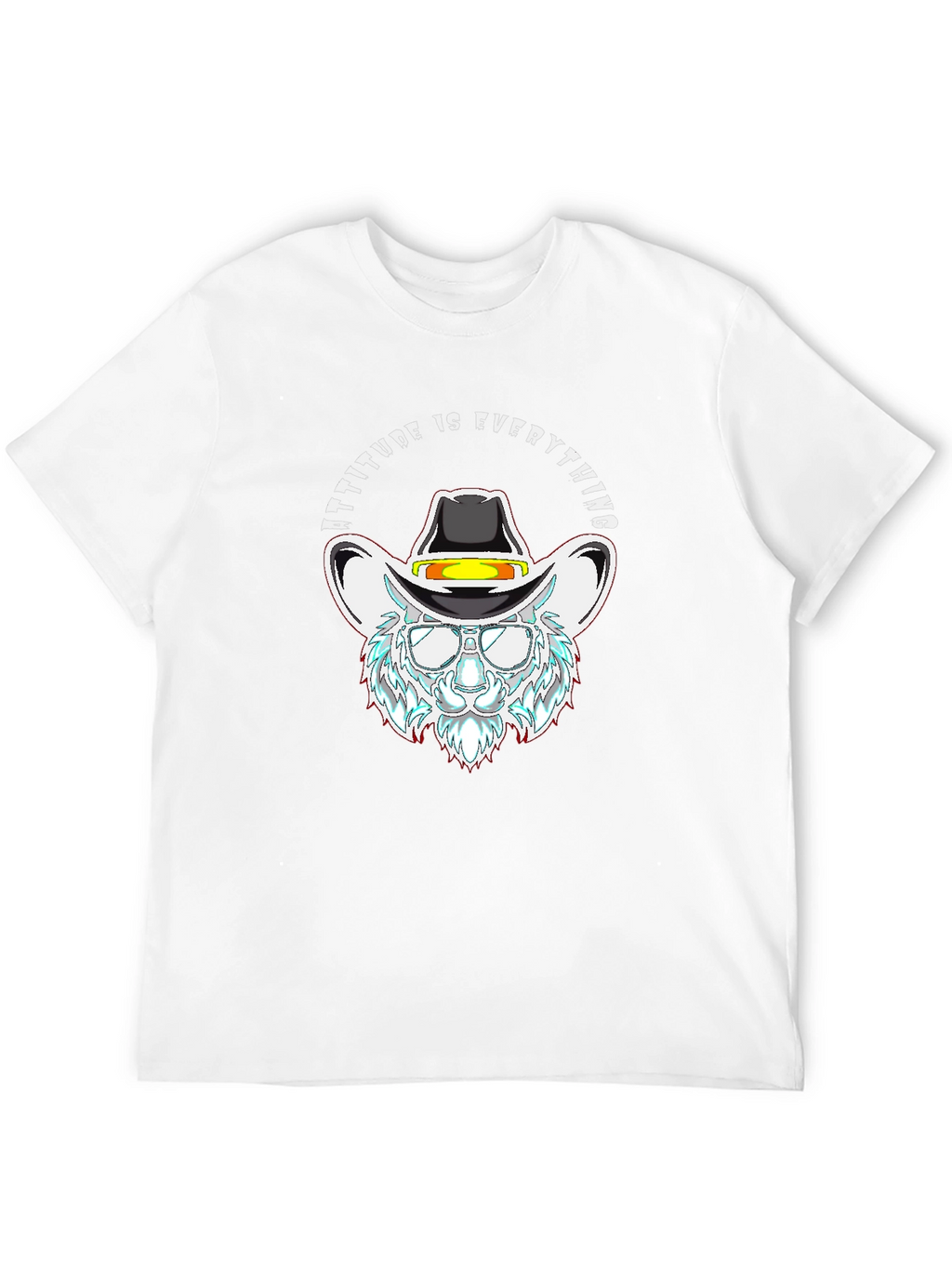 Attitude is Everything Cowboy Cat Black T-Shirt