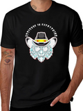 Attitude is Everything Cowboy Cat Black T-Shirt