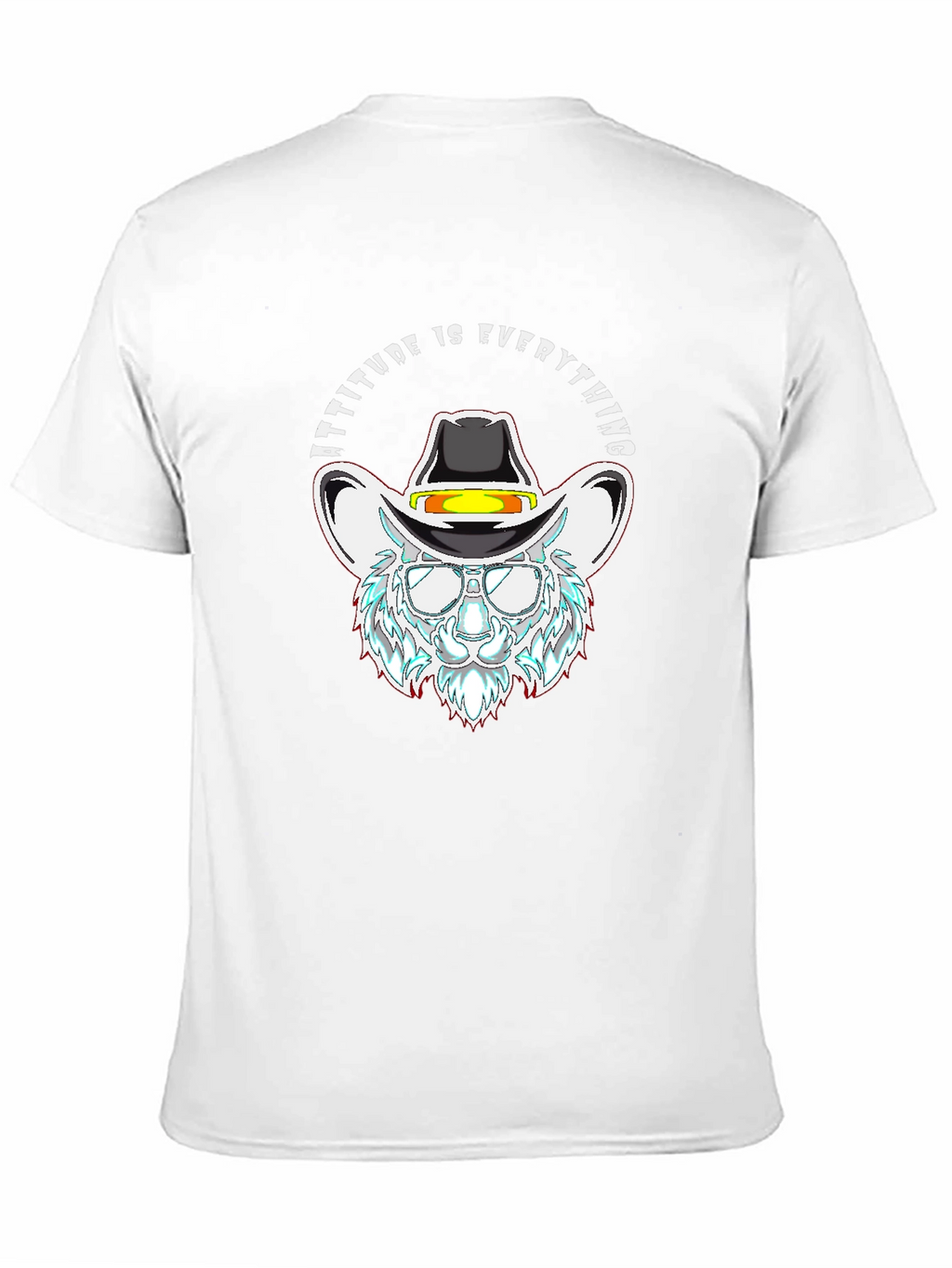 Attitude is Everything Cowboy Cat Black T-Shirt