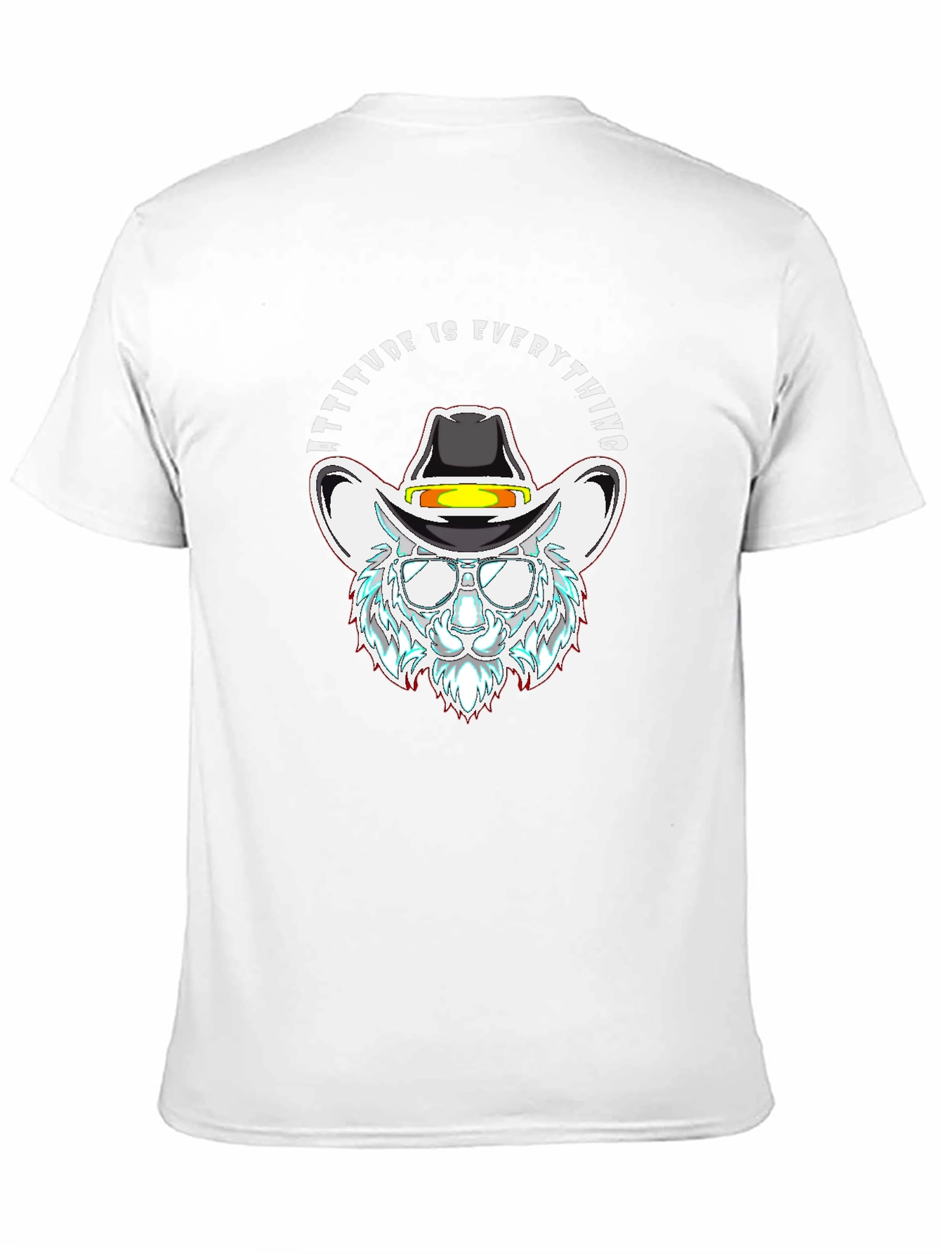 Attitude is Everything Cowboy Cat Black T-Shirt