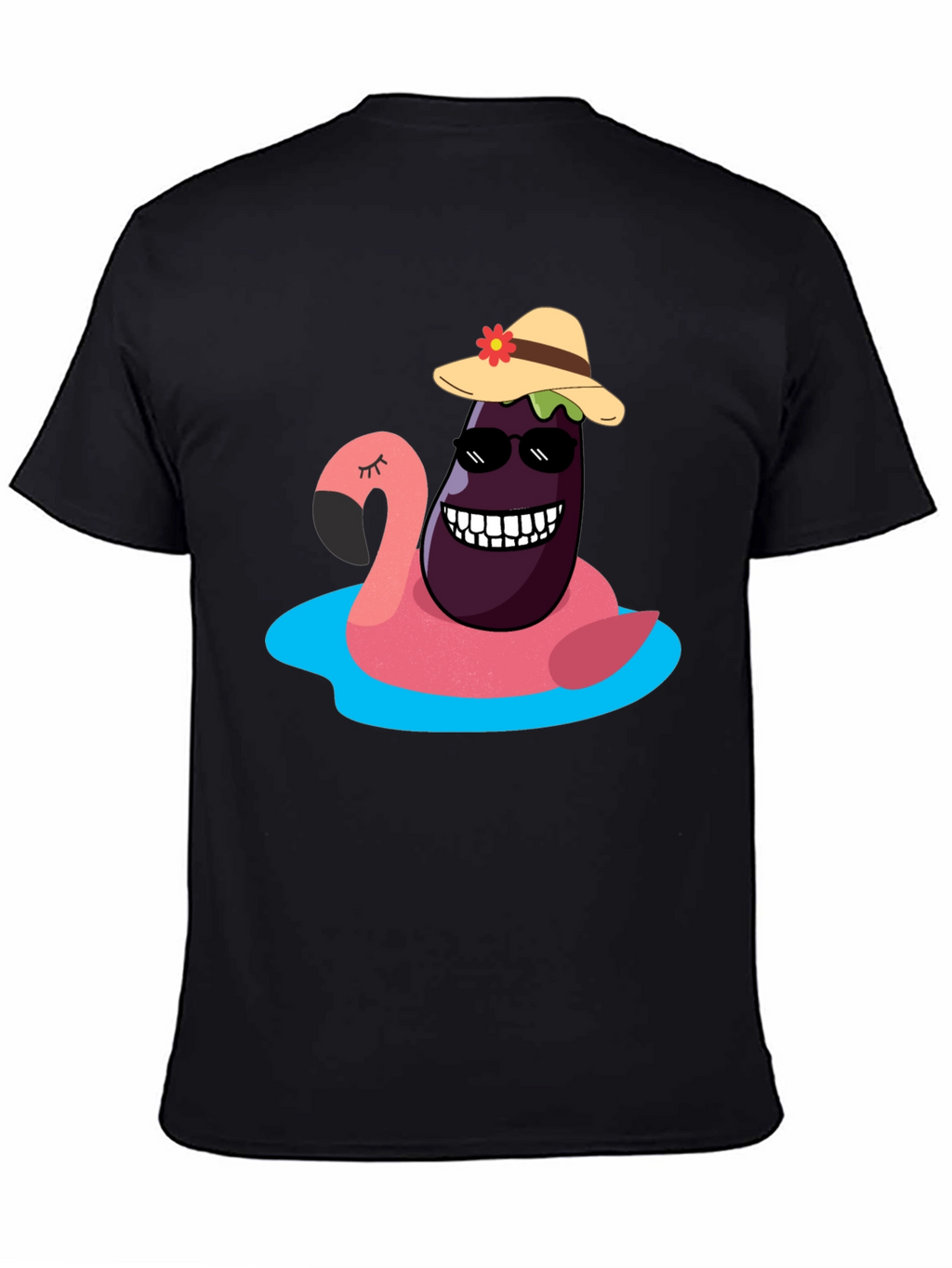 Eggplant Flamingo Pool Party T-Shirt