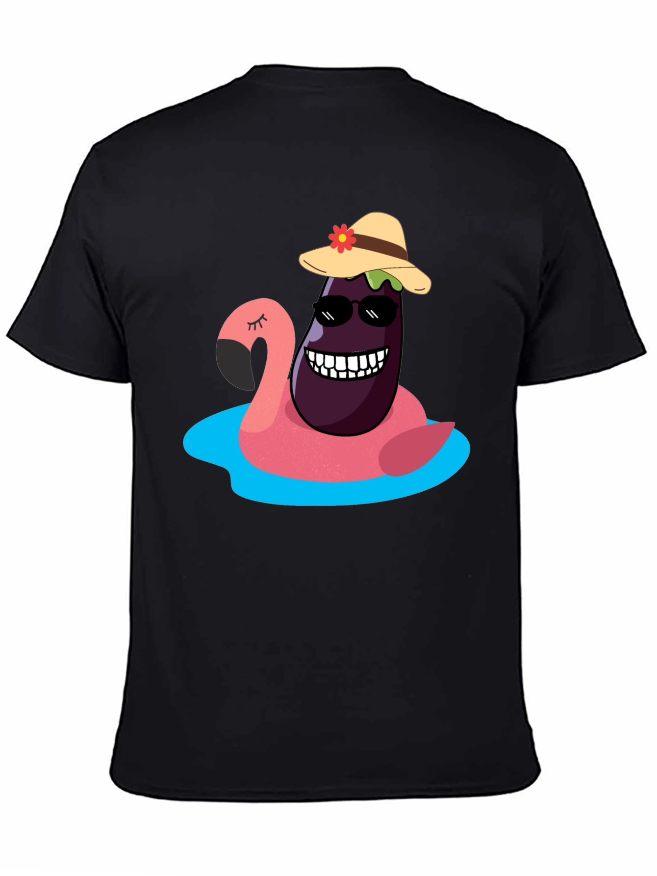 Eggplant Flamingo Pool Party T-Shirt