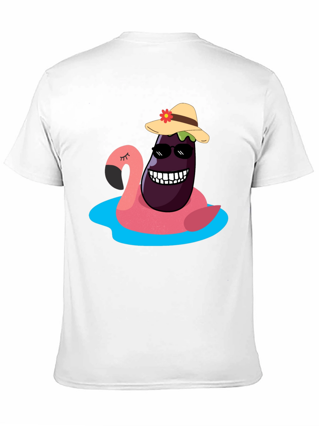 Eggplant Flamingo Pool Party T-Shirt