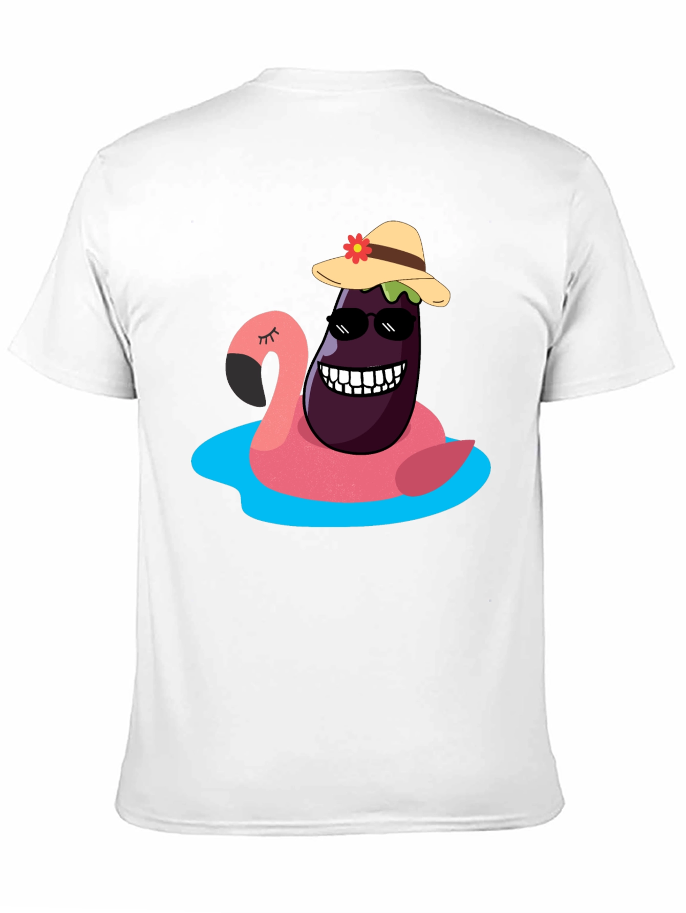 Eggplant Flamingo Pool Party T-Shirt