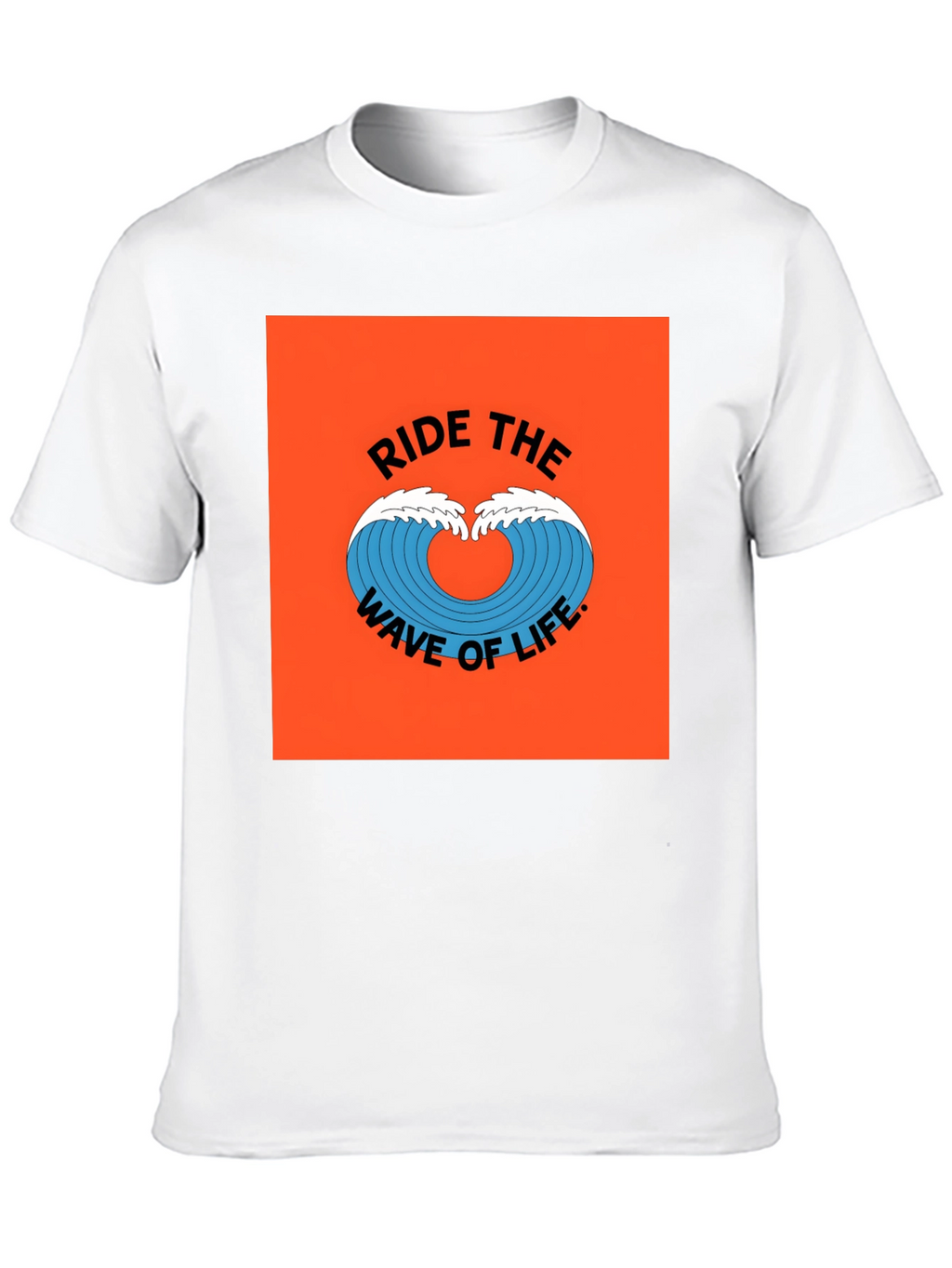 Ride the Wave Graphic Tee - Black Cotton T-Shirt